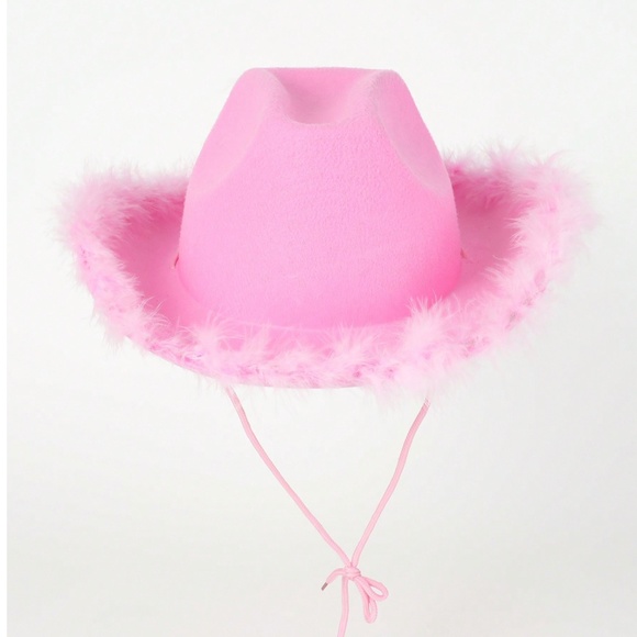 pink halloween cowgirl hat reformation vintage feather